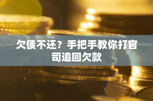 武汉欠债不还？手把手教你打官司追回欠款