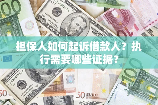 武汉担保人如何起诉借款人？执行需要哪些证据？