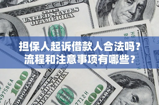 武汉担保人起诉借款人合法吗？流程和注意事项有哪些？