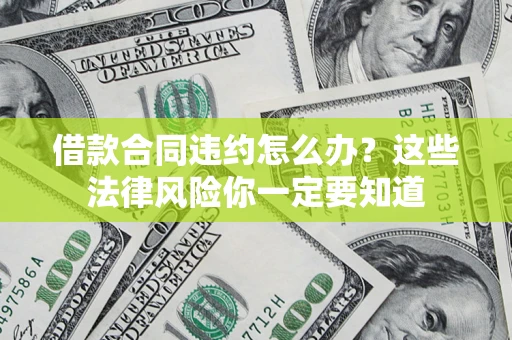 武汉借款合同违约怎么办？这些法律风险你一定要知道
