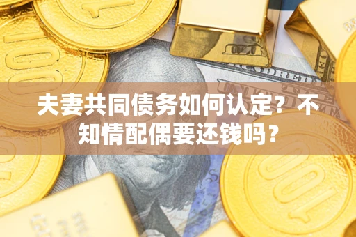 武汉夫妻共同债务如何认定？不知情配偶要还钱吗？