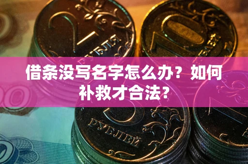 武汉借条没写名字怎么办？如何补救才合法？