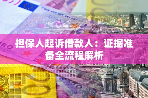 武汉担保人起诉借款人：证据准备全流程解析