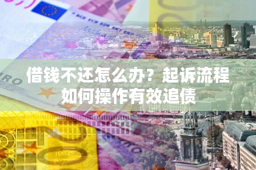 武汉借钱不还怎么办？起诉流程如何操作有效追债