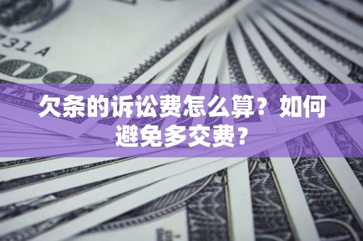 武汉欠条的诉讼费怎么算？如何避免多交费？