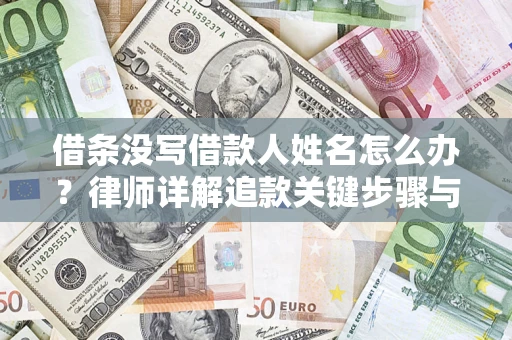武汉借条没写借款人姓名怎么办？律师详解追款关键步骤与证据链构建