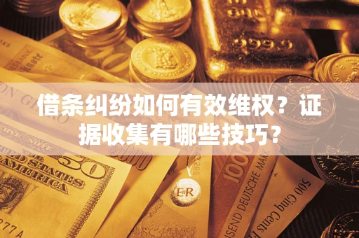 武汉借条纠纷如何有效维权？证据收集有哪些技巧？