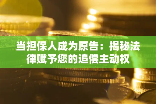 武汉当担保人成为原告：揭秘法律赋予您的追偿主动权