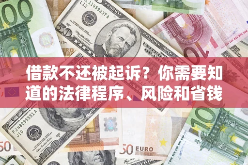 武汉借款不还被起诉？你需要知道的法律程序、风险和省钱技巧