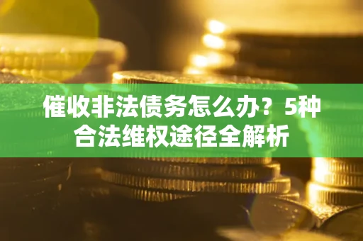 武汉催收非法债务怎么办？5种合法维权途径全解析