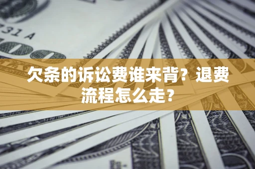 武汉欠条的诉讼费谁来背？退费流程怎么走？
