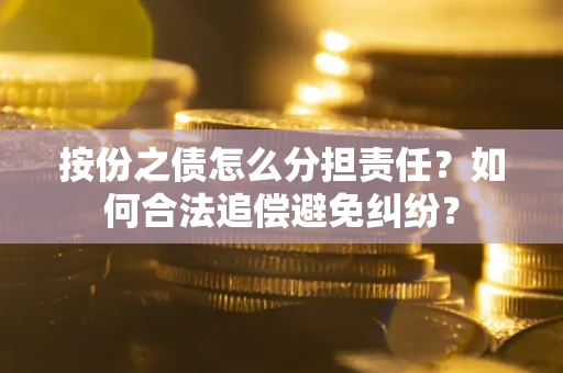 武汉按份之债怎么分担责任？如何合法追偿避免纠纷？